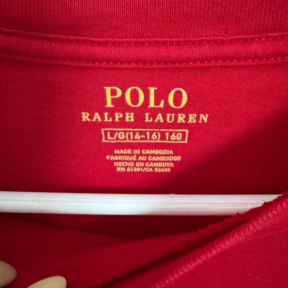 POLO Ralph Lauren Big Boys Ski Bear Cotton Jersey Long Sleeve Size Large - Picture 3 of 3